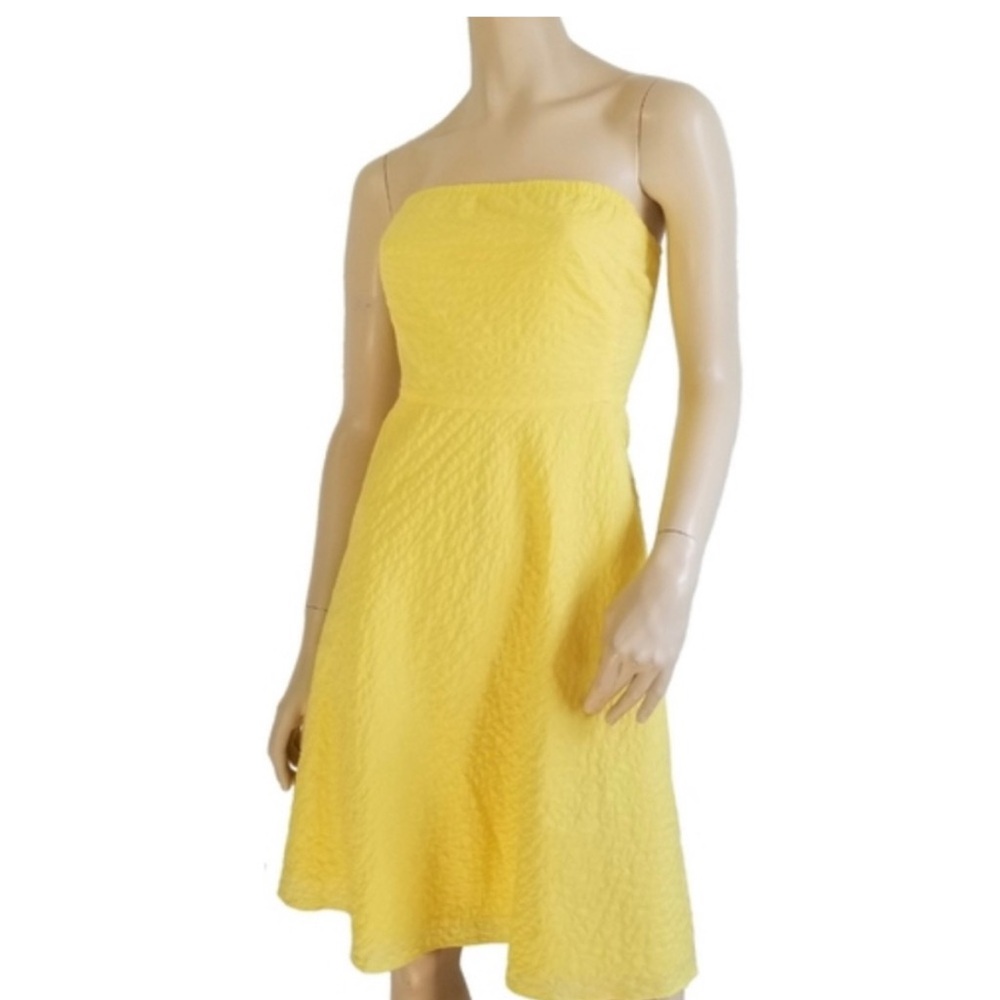 J. Crew Yellow Strapless A-Line Sundress